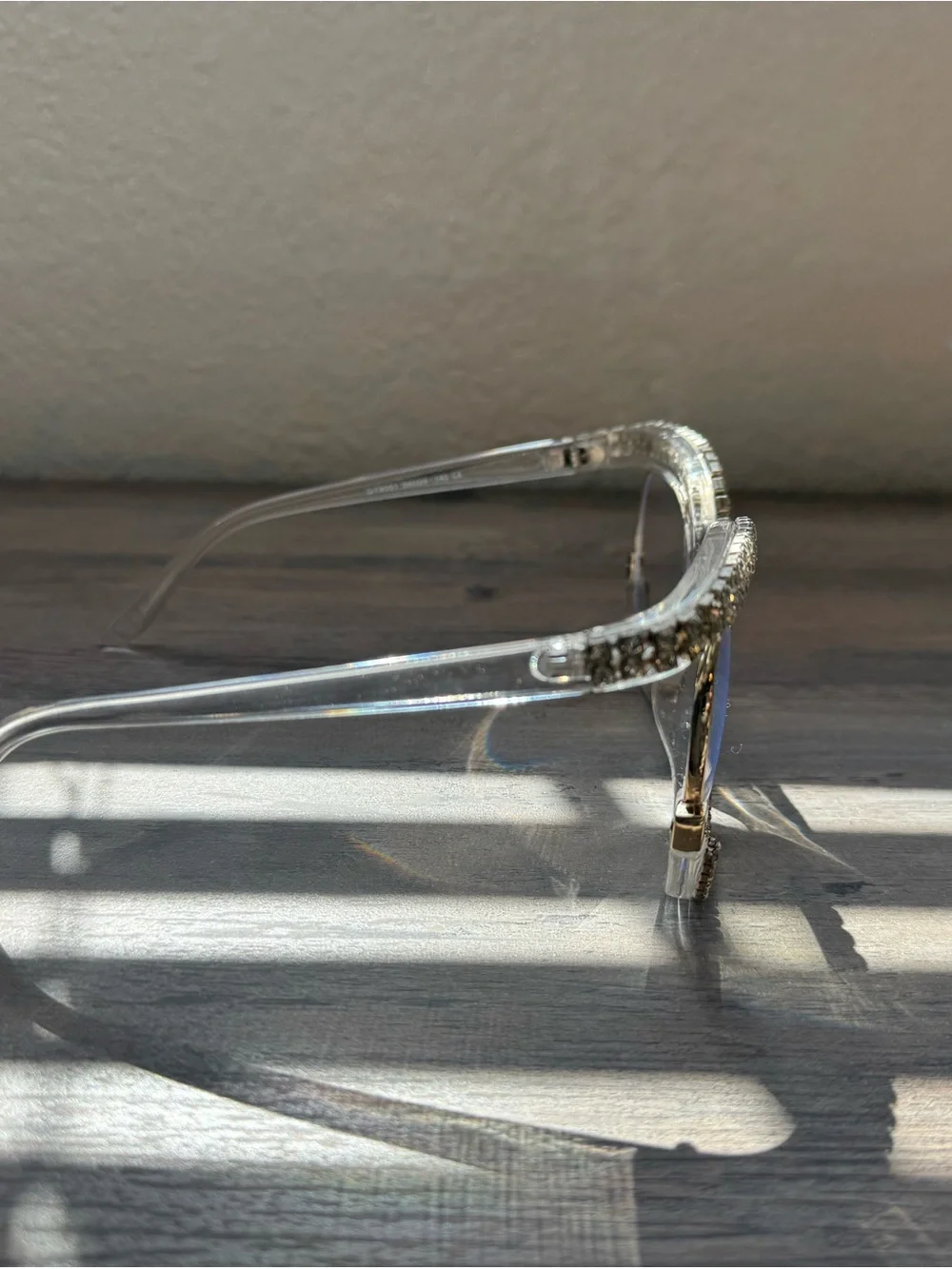 Crystal-Embellished Clear Lens Sunglasses - Women Accessories